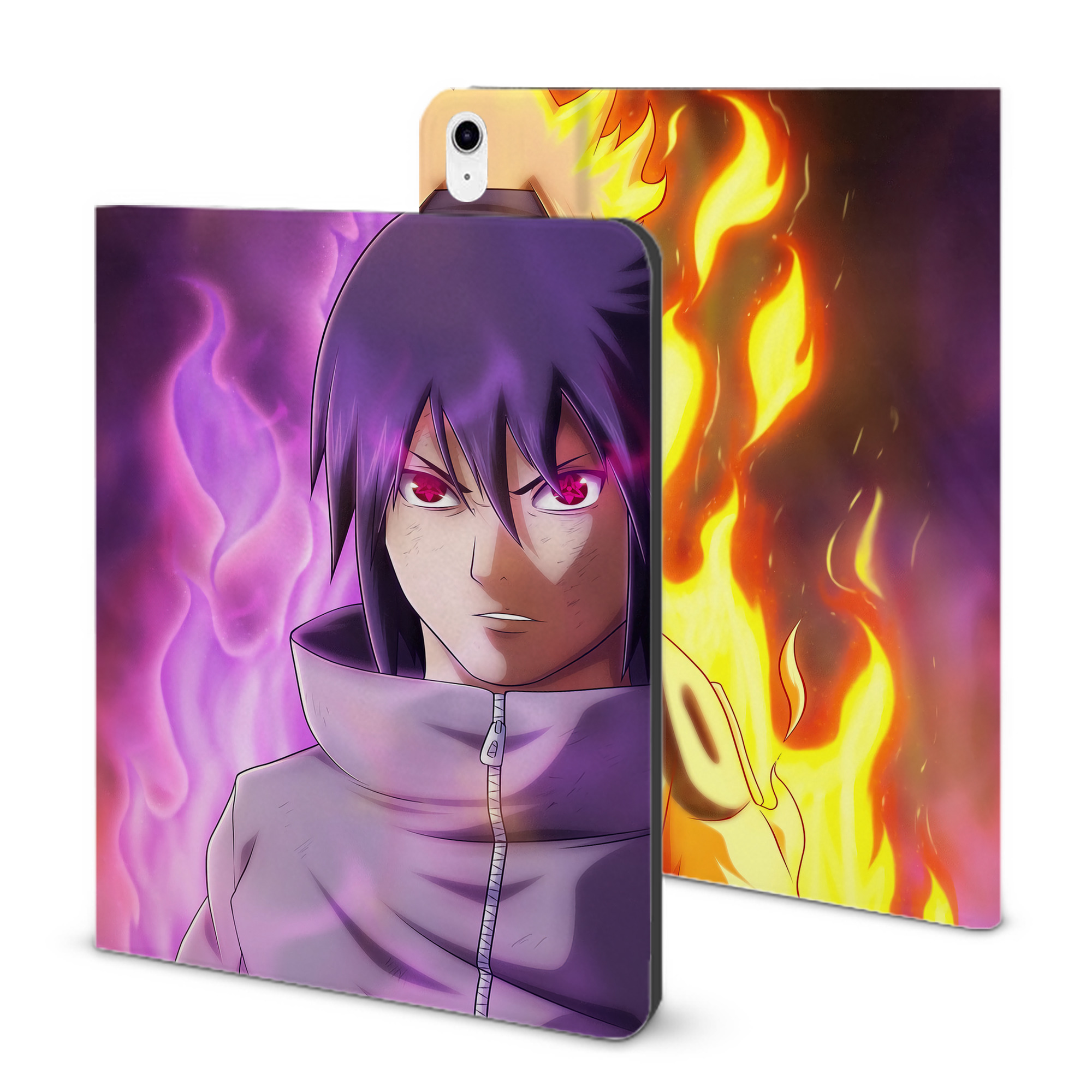（画像用） NARUTO -ナルト- NARUTO -ナルト- 疾風伝 IPad ケース ブック型 PUレザー TPU 耐衝撃 軽量 薄型 ペン収納なし 全面保護 IPad 各モデル対応
